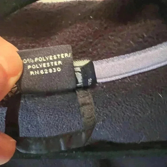 Lands End Fleece Jacket Periwinkle Full Zip size large 14-16 - Picture 7 of 8